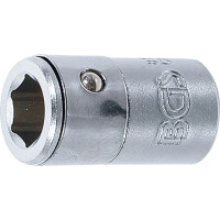 BGS 8251 Bit-Adapter mit Haltekugel | Innenvierkant 6,3 mm (1/4") | Innensechskant 8 mm (5/16")