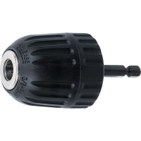 BGS Diy 84527 Schnellspannbohrfutter | 0,8 - 10 mm | Antrieb Außensechskant 6,3 mm (1/4")