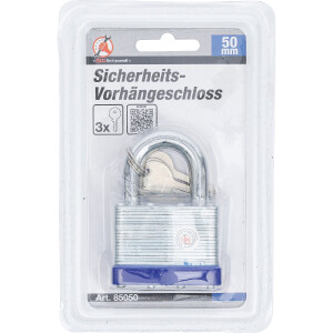BGS Diy 85050 Sicherheits-Vorhängeschloss | 50 mm