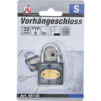 BGS Diy 85130 Vorhängeschloss | Typ S | 32 mm