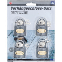 BGS Diy 85164 Vorhängeschloss-Satz | gleichschließend | Typ L | 35mm | 4-tlg.