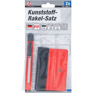 BGS Diy 85215 Kunststoff-Rakel-Satz | für Folien | mit Filzkante | 2-tlg.