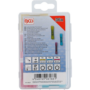 BGS 85221 Lötverbinder-Sortiment | mit Schrumpfschlauch | 36-tlg.