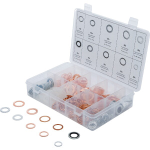 BGS 85225 Dichtring-Sortiment | Kupfer, Aluminium, Nylon...