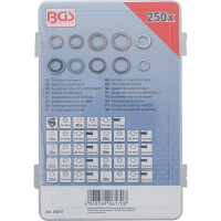 BGS 85225 Dichtring-Sortiment | Kupfer, Aluminium, Nylon | 250-tlg.