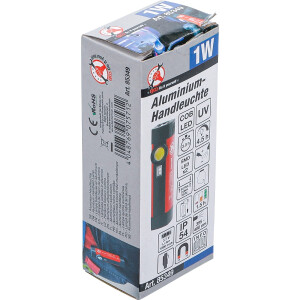 BGS Diy 85349 COB-LED / UV-Aluminium-Handleuchte | 1 W