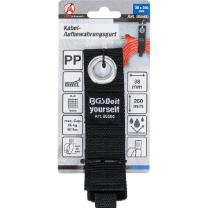 BGS Diy 85560 Kabel-Aufbewahrungsgurt | verstellbar | 38 x 260 mm