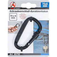 BGS Diy 85795 Karabinerhaken | D-Form | mit Schraubsicherung