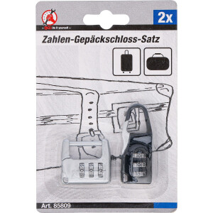 BGS Diy 85809 Zahlen-Gepäckschloss-Satz | 2-tlg.