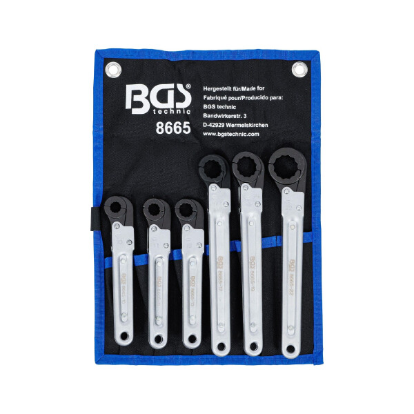 BGS 8665 Leitungs-Ratschenschlüssel-Satz | 6-tlg.