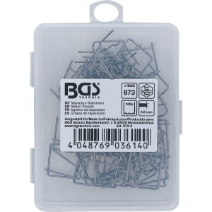 BGS 873-2 Reparatur-Klammern | U-Form | Ø 0,8 mm | 100-tlg.