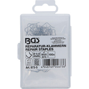 BGS 873-5 Reparatur-Klammern | L-Form | Ø 0,8 mm | 100-tlg.