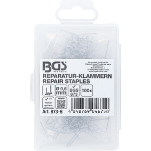 BGS 873-6 Reparatur-Klammern | W-Form | Ø 0,6 mm | 100-tlg.