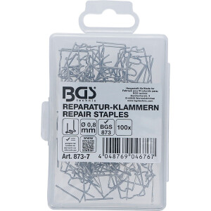 BGS 873-7 Reparatur-Klammern | W-Form | Ø 0,8 mm | 100-tlg.