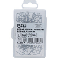 BGS 873-7 Reparatur-Klammern | W-Form | Ø 0,8 mm | 100-tlg.
