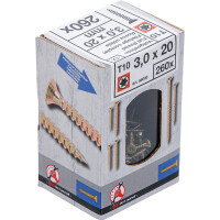 BGS Diy 88000 Mehrzweckschrauben | T-Profil (für Torx) T10 | 3,0 x 20 mm | 260 Stück
