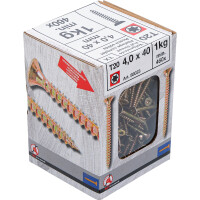 BGS Diy 88023 Mehrzweckschrauben | T-Profil ( für Torx) T20 | 4,0 x 40 mm | 1 kg / 460 Stück