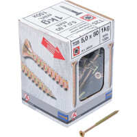 BGS Diy 88029 Mehrzweckschrauben | T-Profil ( für Torx) T25 | 5,0 x 80 mm | 1 kg / 150 Stück