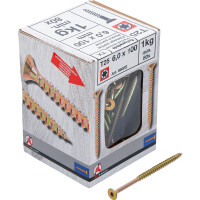 BGS Diy 88032 Mehrzweckschrauben | T-Profil ( für Torx) T25 | 6,0 x 100 mm | 1 kg / 80 Stück