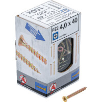 BGS Diy 88043 Mehrzweckschrauben | Kreuzschlitz PZ2 | 4,0 x 40 mm | 150 Stück
