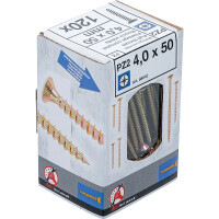 BGS Diy 88045 Mehrzweckschrauben | Kreuzschlitz PZ2 | 4,0 x 50 mm | 120 Stück