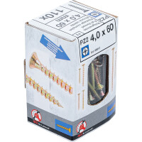 BGS Diy 88047 Mehrzweckschrauben | Kreuzschlitz PZ2 | 4,0 x 60 mm | 110 Stück