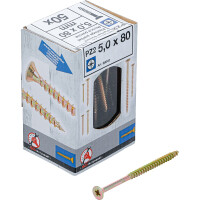 BGS Diy 88049 Mehrzweckschrauben | Kreuzschlitz PZ2 | 5,0 x 80 mm | 50 Stück