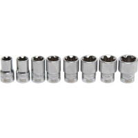 BGS 8806 Steckschlüssel-Einsatz-Satz T-Profil Plus (für Torx Plus) | Antrieb Innenvierkant 12,5 mm (1/2") | SW 18EP - 32EP | 8-tlg.