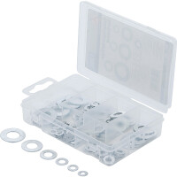 BGS Diy 88133 Unterlegscheiben-Sortiment | Ø 4 - 12 mm (Innendurchmesser) | 130-tlg.