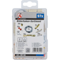 BGS Diy 88146 Bilderhaken-Sortiment | 97-tlg.