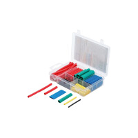 BGS Diy 88150 Schrumpfschlauch-Sortiment | farbig | 90-tlg.