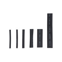 BGS Diy 88152 Schrumpfschlauch-Sortiment | schwarz | 90-tlg.