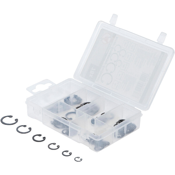 BGS Diy 88170 Innen-Seegerring-Sortiment (Sprengringe) | Ø 8 - 19 mm | 78-tlg.