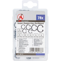 BGS Diy 88170 Innen-Seegerring-Sortiment (Sprengringe) | Ø 8 - 19 mm | 78-tlg.