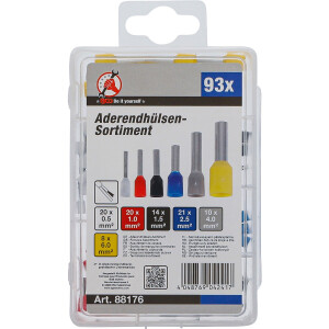 BGS Diy 88176 Aderendhülsen-Sortiment | isoliert | 93-tlg.