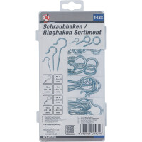 BGS Diy 88180 Schraubhaken / Ringhaken Sortiment | 142-tlg.