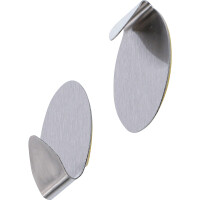 BGS Diy 88230 Edelstahl-Klebehaken | 35 x 50 mm | 1,0 kg | 2-tlg.