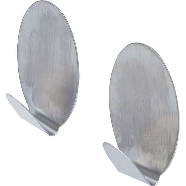 BGS Diy 88232 Edelstahl-Klebehaken | 45 x 70 mm | 1,5 kg | 2-tlg.