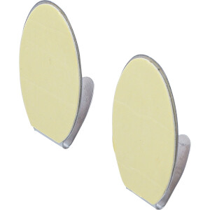 BGS Diy 88232 Edelstahl-Klebehaken | 45 x 70 mm | 1,5 kg | 2-tlg.