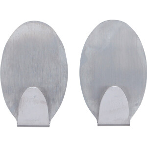 BGS Diy 88232 Edelstahl-Klebehaken | 45 x 70 mm | 1,5 kg | 2-tlg.