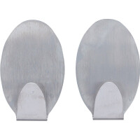 BGS Diy 88232 Edelstahl-Klebehaken | 45 x 70 mm | 1,5 kg | 2-tlg.