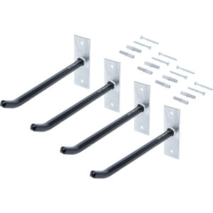 BGS Diy 88304 Felgen-Wandhaken-Satz | 250 mm | 4-tlg.