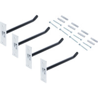 BGS Diy 88304 Felgen-Wandhaken-Satz | 250 mm | 4-tlg.