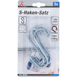 BGS Diy 88325 S-Haken-Satz | 100 mm | 5-tlg.