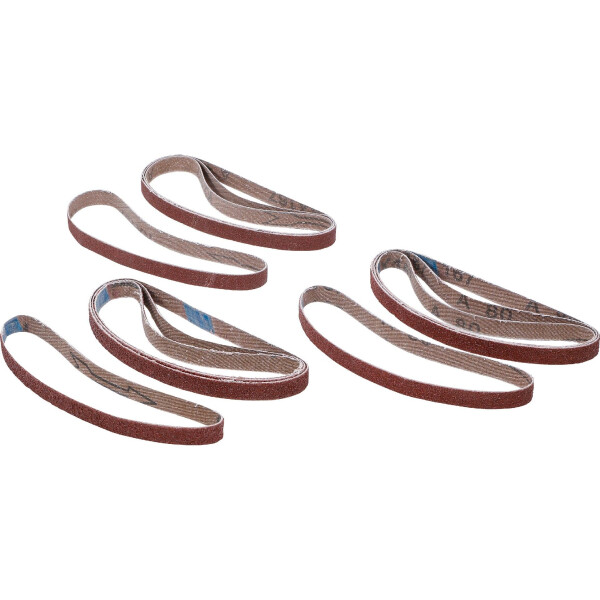 BGS 8853-1 Schleifband-Satz | für Art. 8853 | 10 mm x 330 mm | K 60 - 80 - 120 | 12 tlg.
