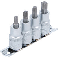 BGS 8886 Bit-Einsatz-Satz | Antrieb Innenvierkant 12,5 mm (1/2") | T-Profil (für Torx) T40 - T55 | 4-tlg.