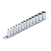 BGS 9102 Steckschlüssel-Einsatz-Satz, Sechskant | Antrieb Innenvierkant 6,3 mm (1/4") | SW 4 - 14 mm | 13-tlg.