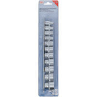 BGS 9110 Steckschlüssel-Einsatz-Satz, Sechskant | Antrieb Innenvierkant 10 mm (3/8") | SW 5/16" - 7/8" | 11-tlg.
