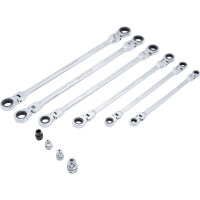 BGS Diy 91541 Doppel-Ratschen-Gelenkschlüssel-Satz | SW 8 - 19 mm | 10-tlg.