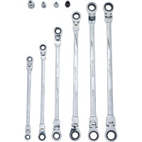 BGS Diy 91541 Doppel-Ratschen-Gelenkschlüssel-Satz | SW 8 - 19 mm | 10-tlg.